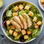 CHICKEN CAESAR SALAD WITH HOMEMADE CROUTONS