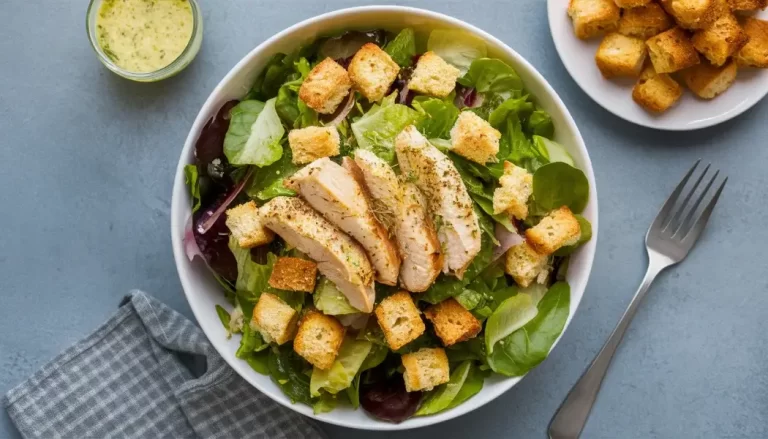 Chicken Caesar Salad with Homemade Croutons recipe!