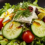 Greek Cucumber Salad with Tomatoes and Feta
