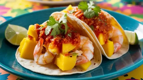 Mango Shrimp Tacos