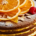 Orange Almond Naked Cake