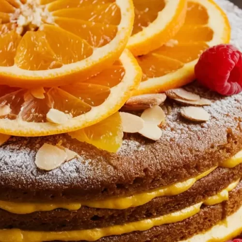 Orange Almond Naked Cake