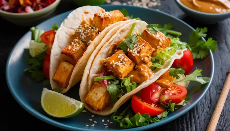 Thai Peanut Tofu Tacos