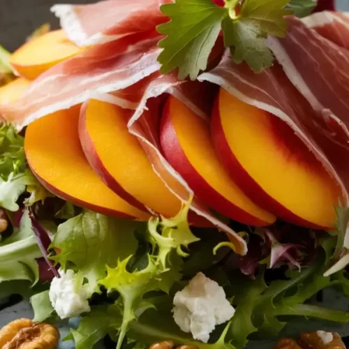 Peach and Prosciutto Salad