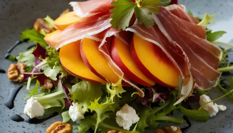 Peach and Prosciutto Salad