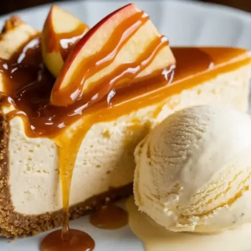 Salted Caramel Apple Pie Cheesecake