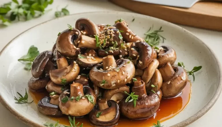 Balsamic Soy Roasted Garlic Mushrooms