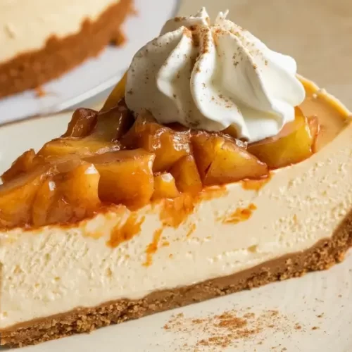 Creamy Apple Caramel Cheesecake