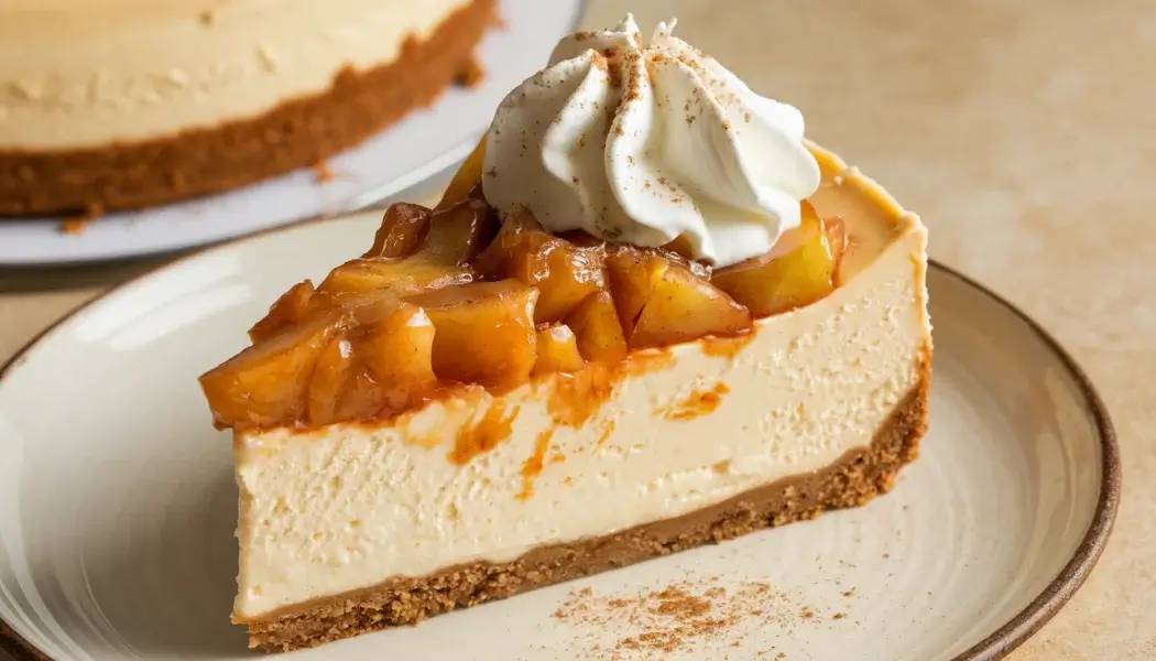 Creamy Apple Caramel Cheesecake