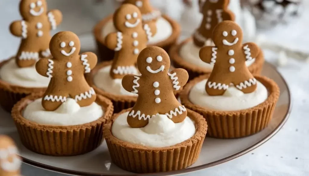 No-Bake Gingerbread Cheesecake Cups for the Winter Holidays