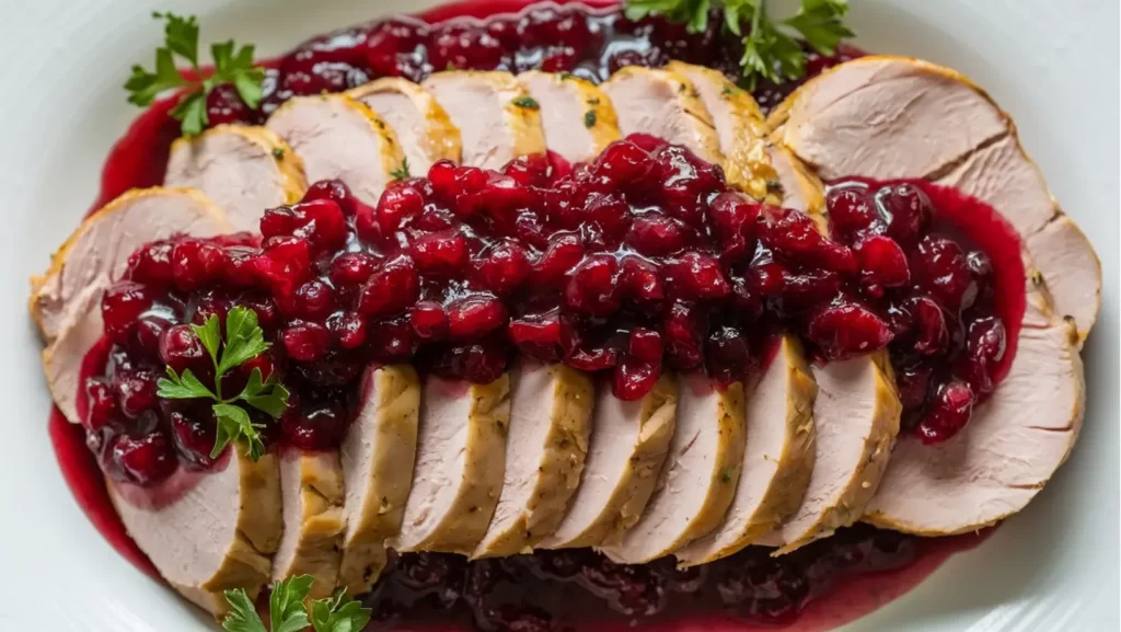 Roast Turkey with Cranberry Sauce