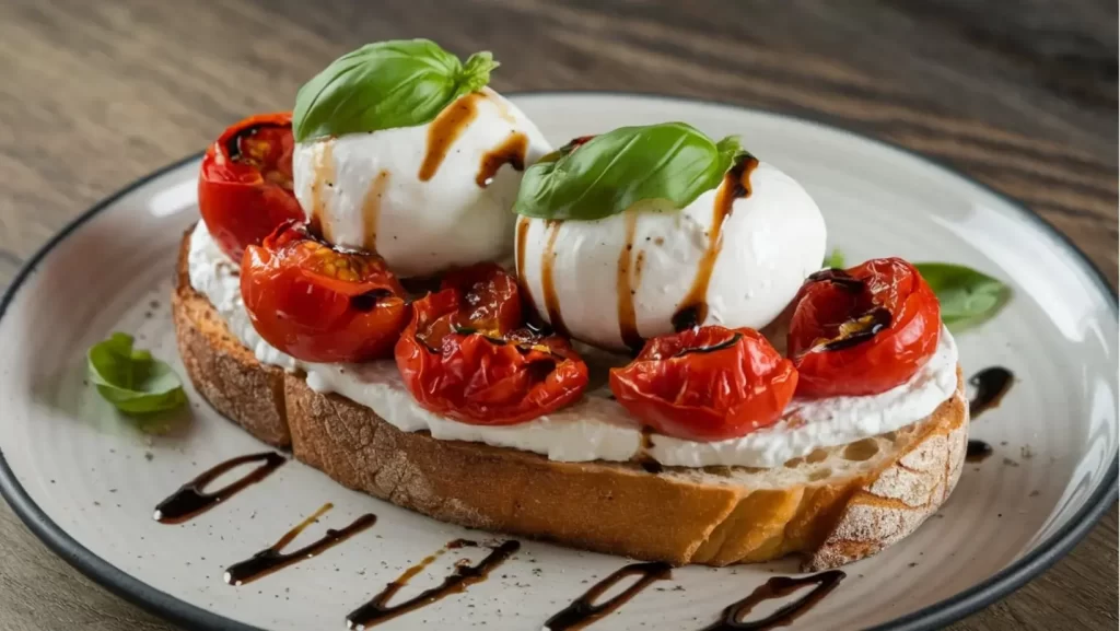 Roasted Tomato & Burrata Bruschetta