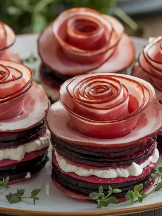 Romantic Beetroot & Prosciutto Rosettes