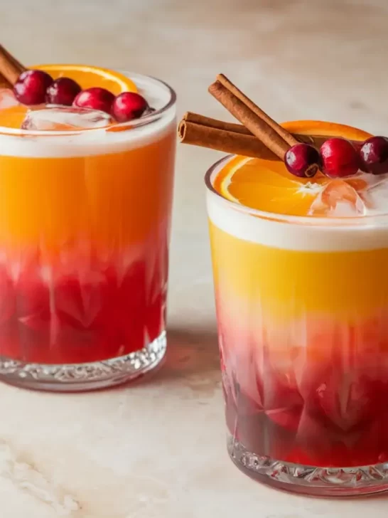 Cranberry Sunrise Mocktail: A Refreshing & Vibrant Drink 🍊🍒