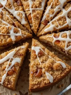Apple Crumb Cake – Topped with Cinnamon Apple Drizzle