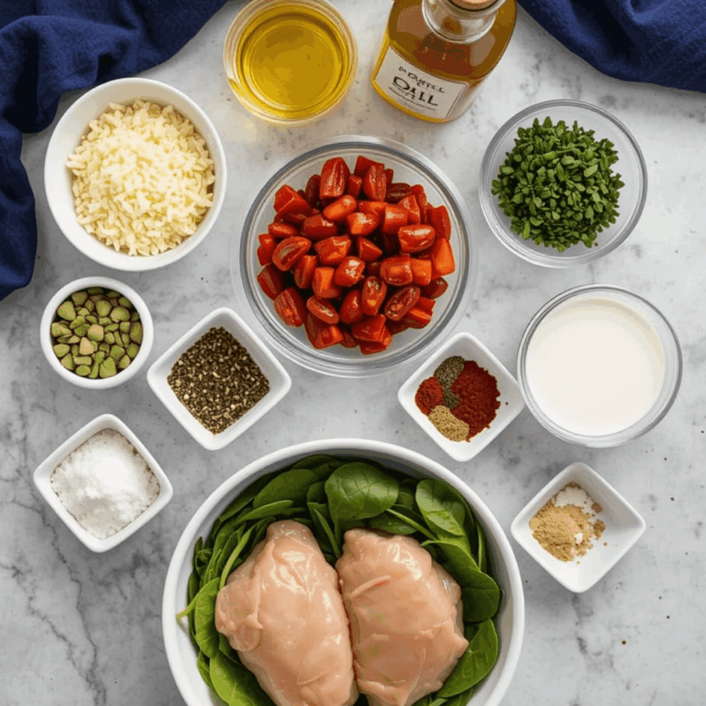 Baked Tuscan Chicken ingredients