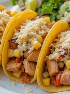 Chili Lime Chicken Tacos with Grilled Pineapple Salsa - Mexican Food Recipe