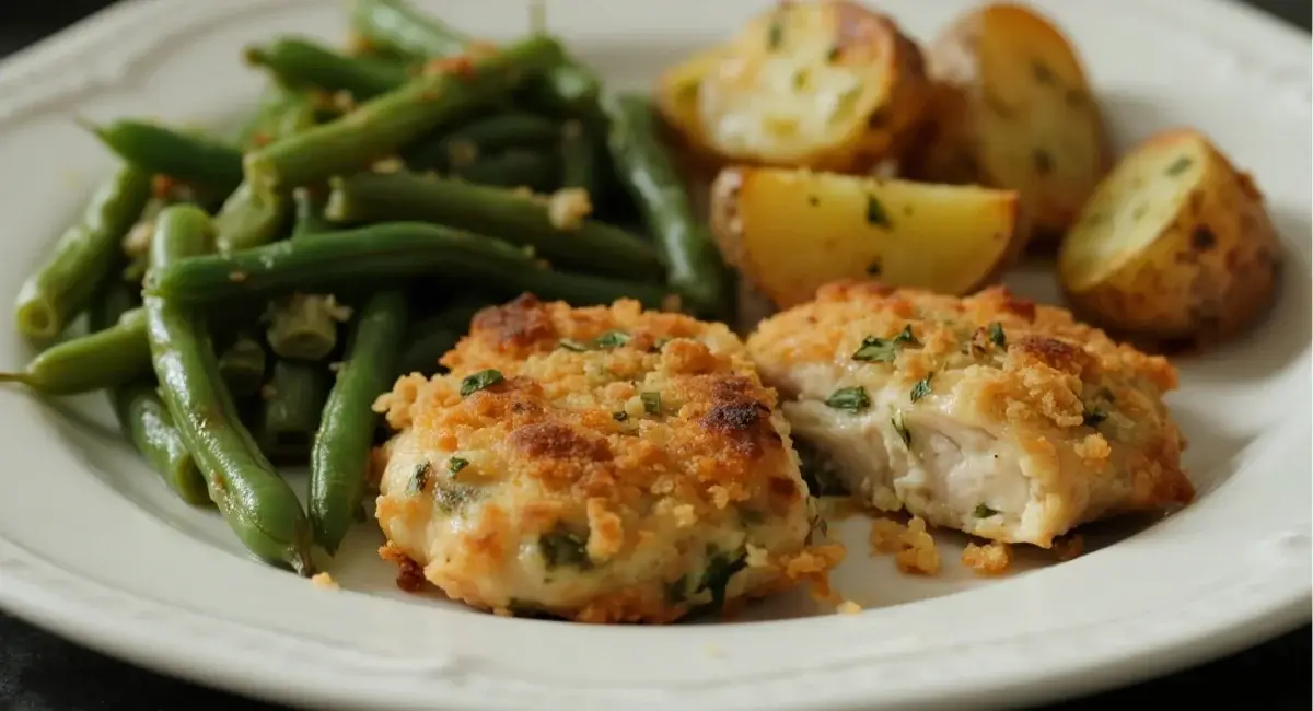 Parmesan Crusted Chicken Sheet Pan Dinner