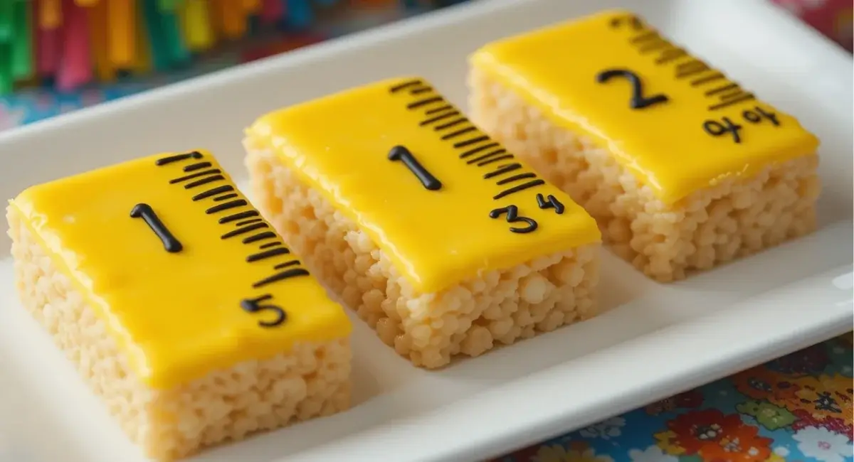 Ruler Rice Krispies- Fun Back to School Treat Recipe