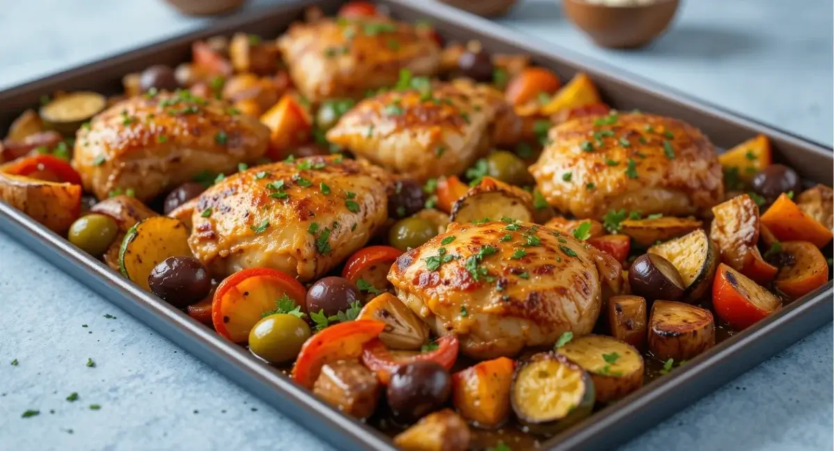 chicken recipe Sheet Pan Mediterranean Chicken & Zucchini – Easy & Healthy