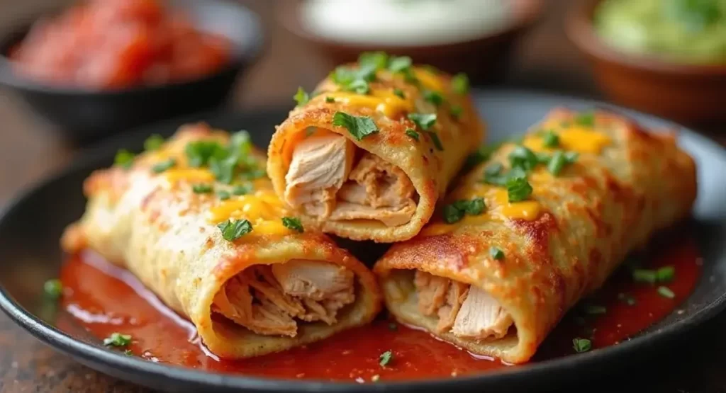 baked chicken chimichangas