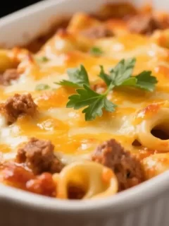 cheesesteak tortellini in rich provolone sauce