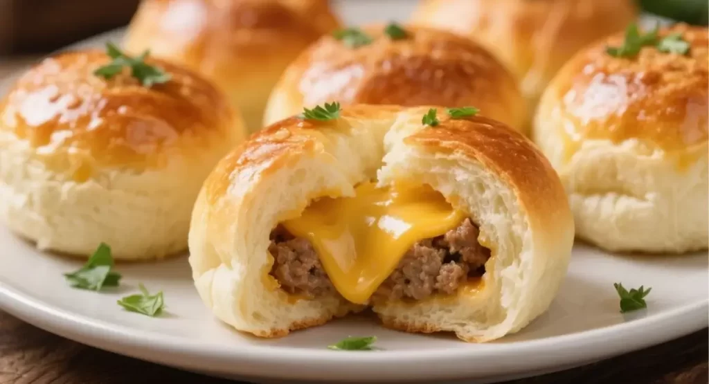 garlic parmesan cheeseburger bombs