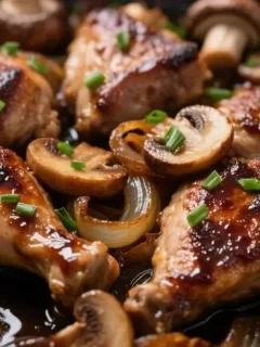 pepper chicken with mushrooms