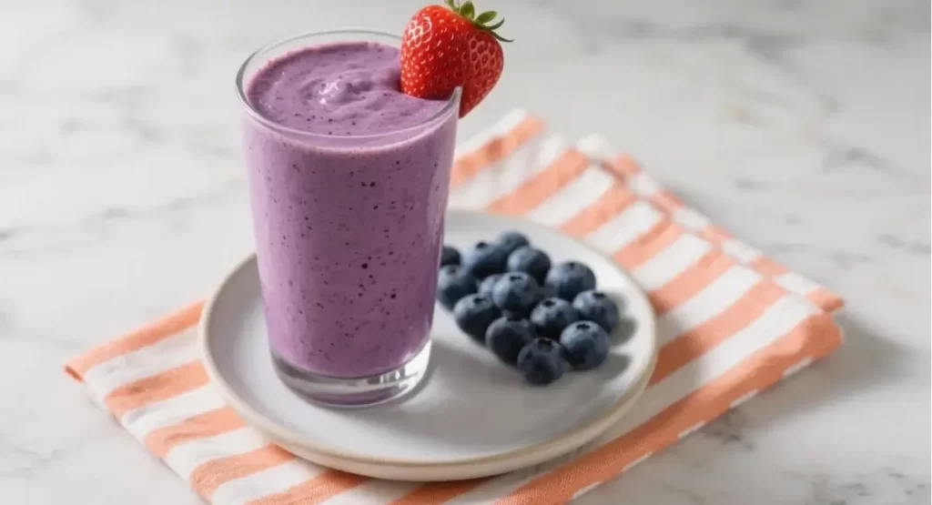 strawberry and blueberry smoothie