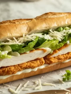 chicken caesar salad sandwich