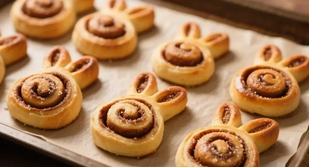 easter bunny cinnamon rolls
