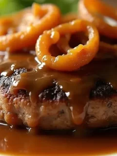 hamburger steaks with onion gravy