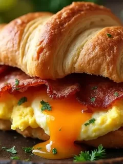 bacon egg cheese croissant