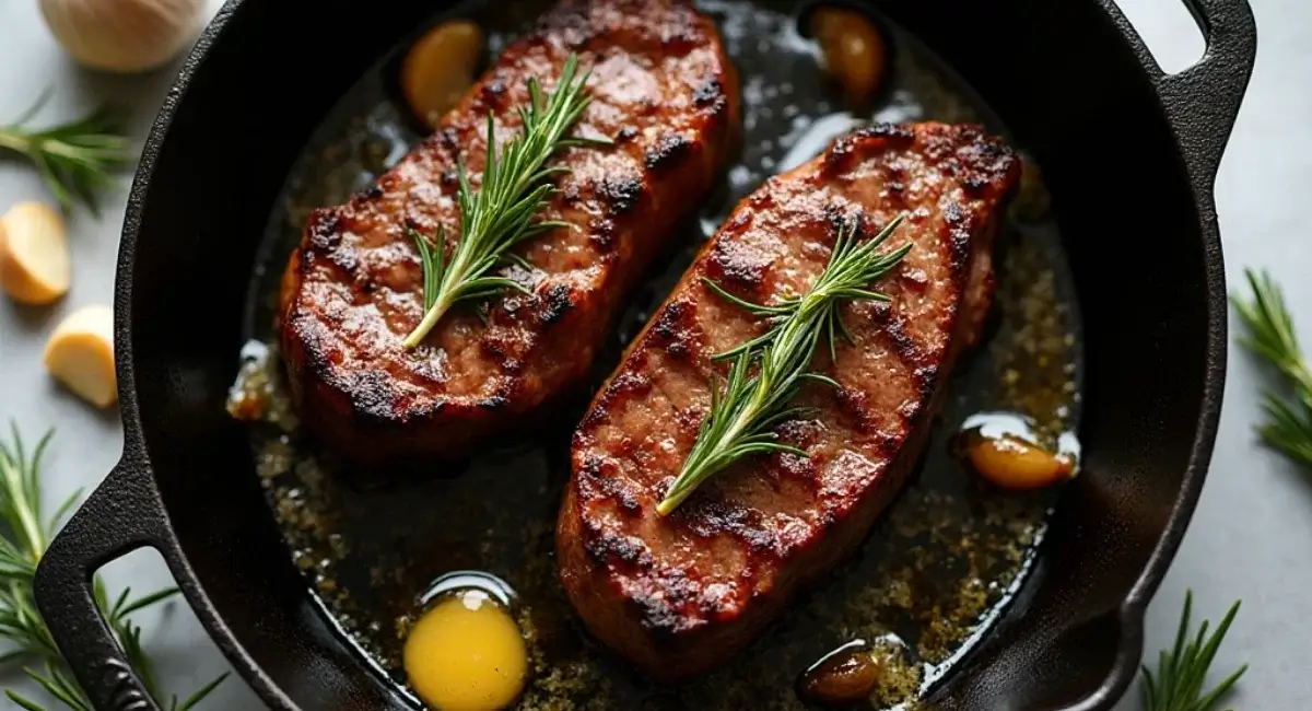 pan seared steak filet mignon