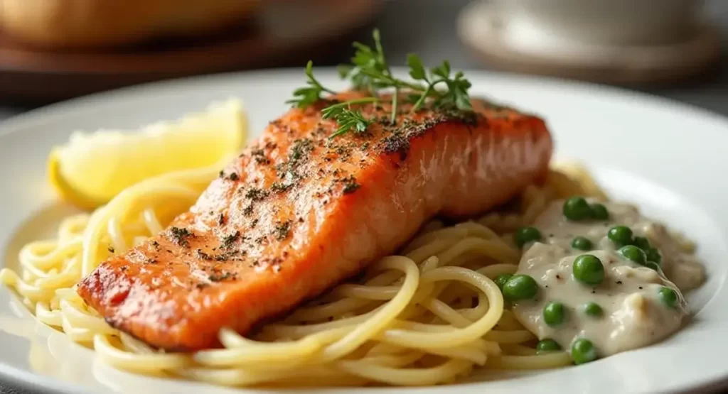 salmon alfredo