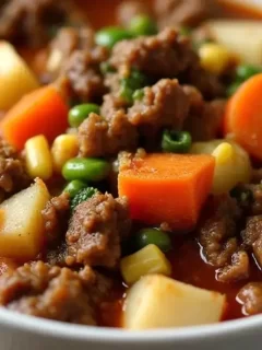 vegetable beef soup with ground beef