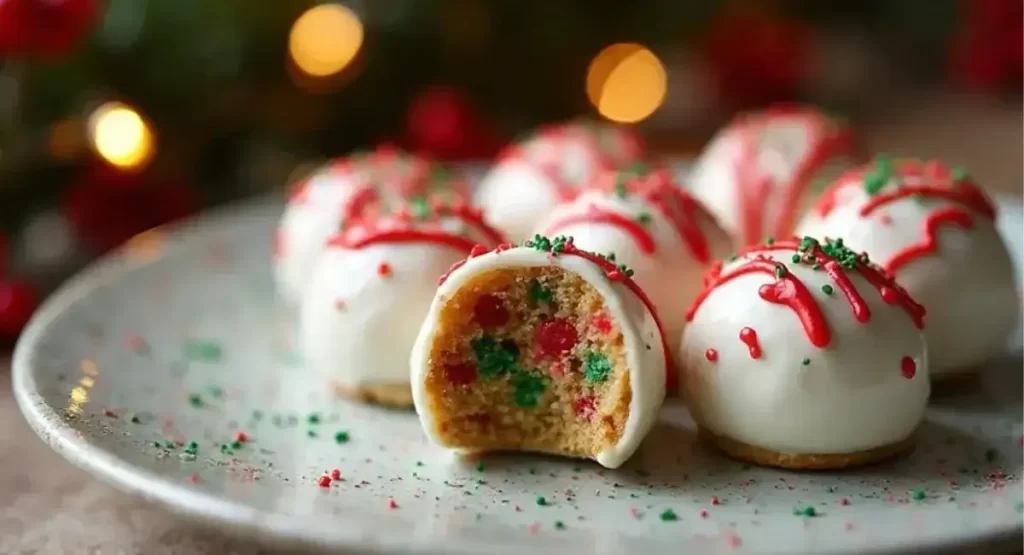 Christmas Tree Cake Truffles