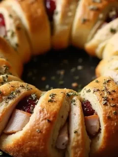 Savory Turkey and Cranberry Crescent Ring