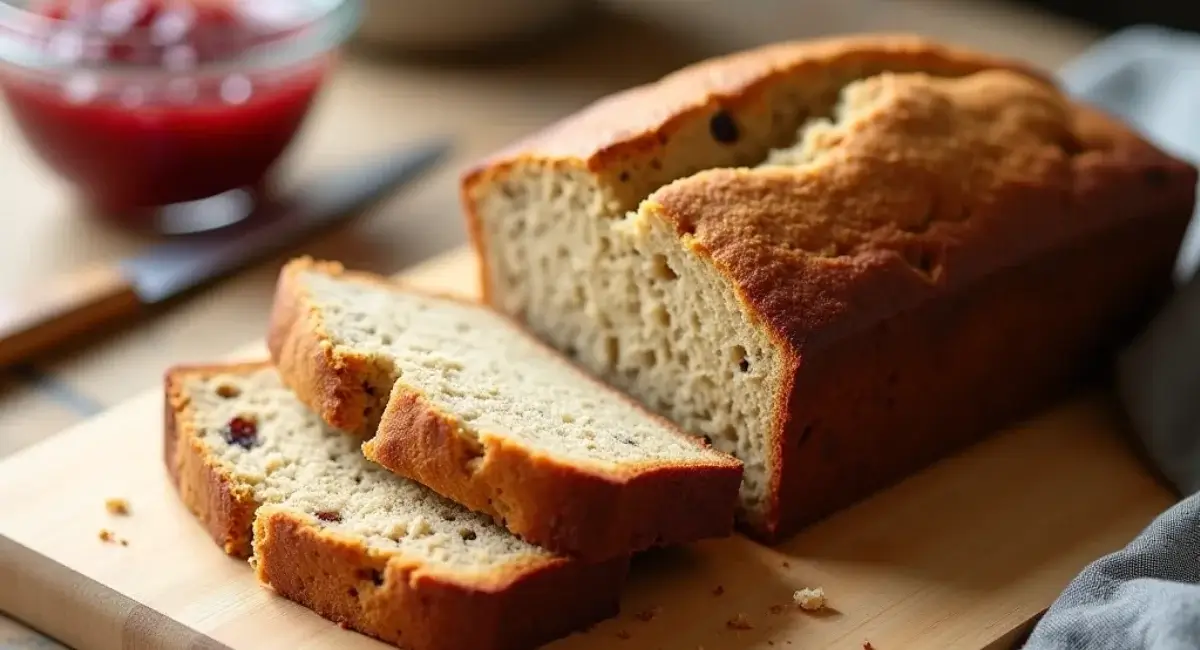 Banana bread with sweetened condensed milk.