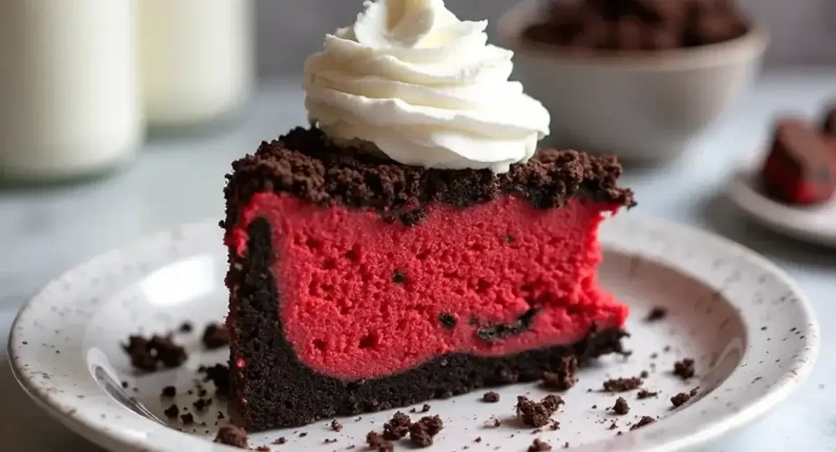 Christmas Red Velvet Cheesecake with Oreo Crust