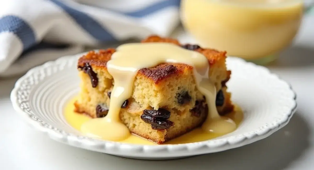 Easy bread pudding with condensed milk