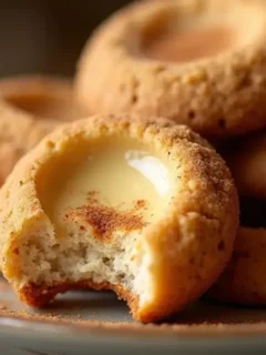 Eggnog Snickerdoodle Thumbprint Cookies