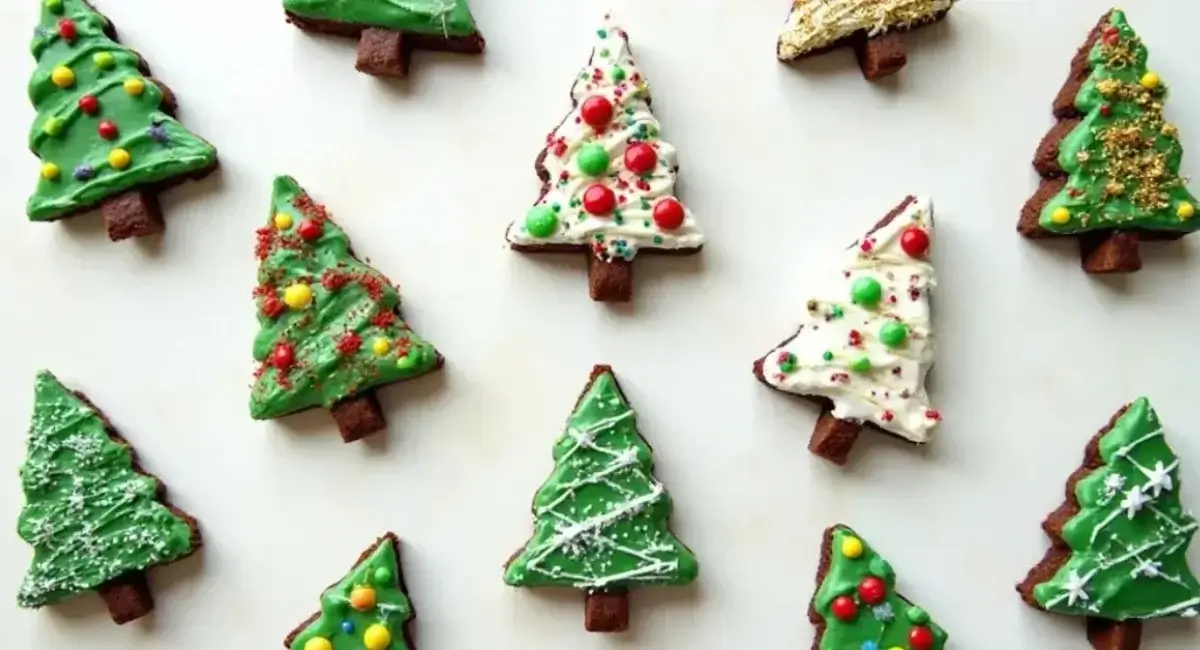 Frosted Christmas Brownies
