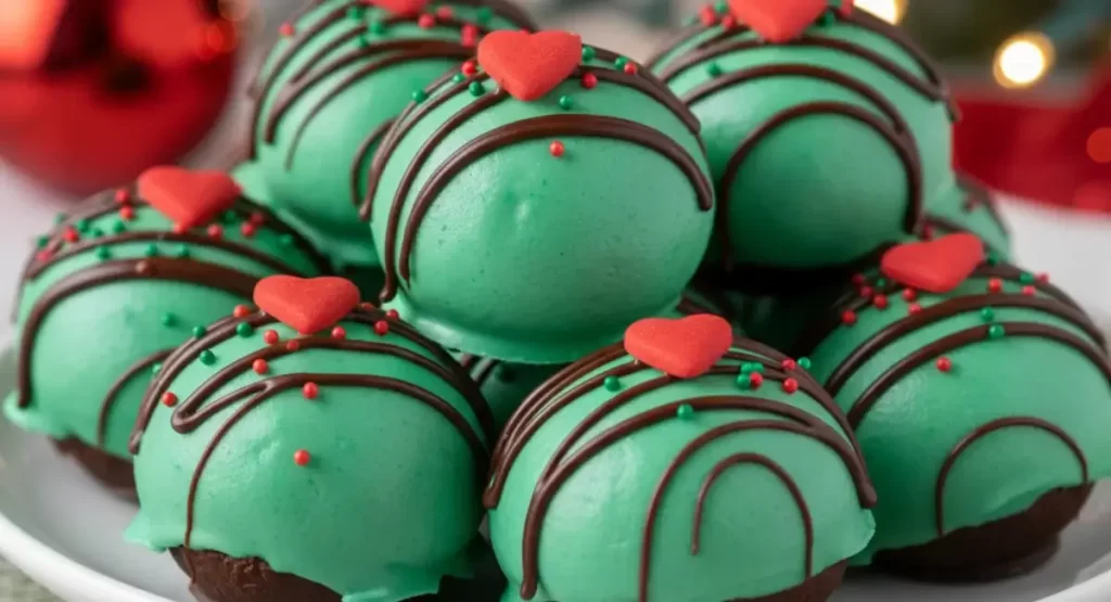 No-Bake Grinch Oreo Truffles