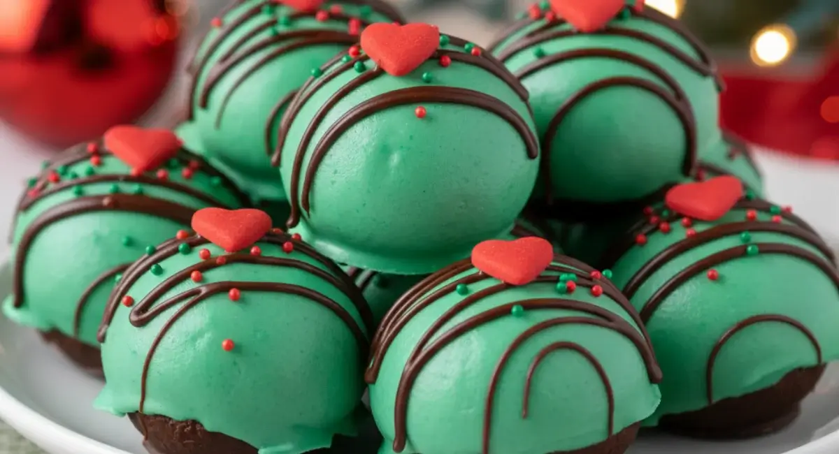No-Bake Grinch Oreo Truffles
