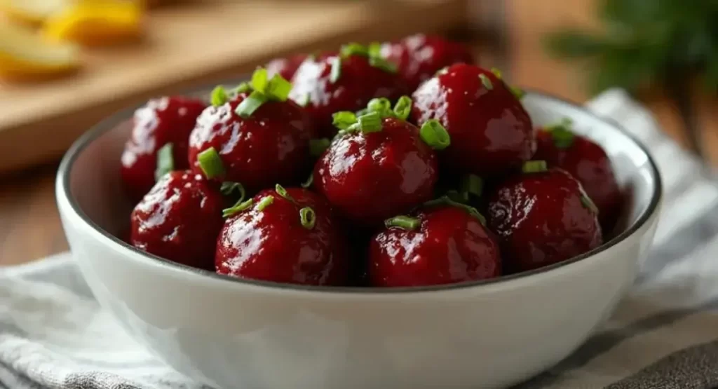 Quick Christmas Cranberry Meatballs