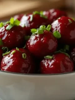 Quick Christmas Cranberry Meatballs
