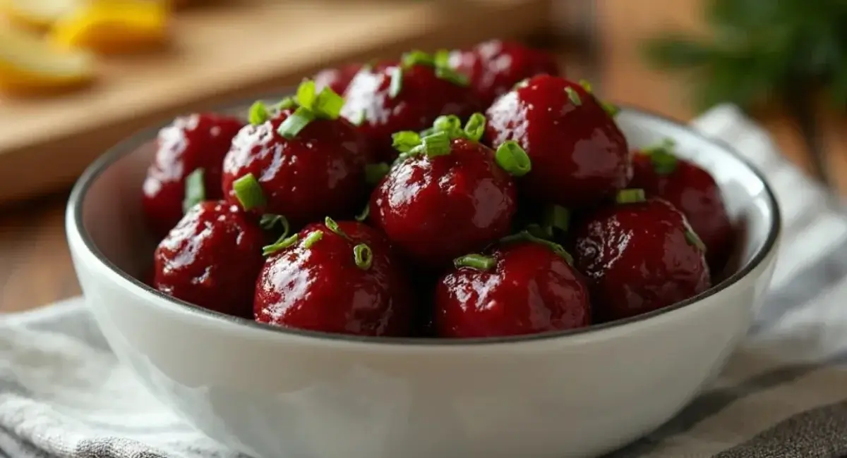 Quick Christmas Cranberry Meatballs