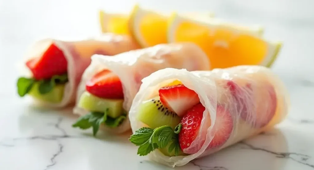 fruit spring rolls
