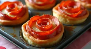 Easy Pizza Roses for Valentine&rsquo;s Day